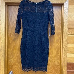 Jennifer Lopez black lace lined dress   New with tags